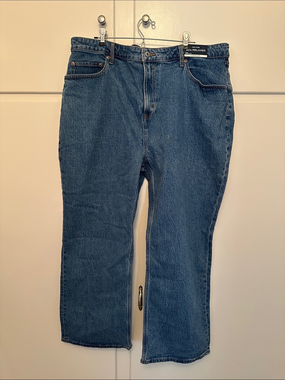 NWT Abercrombie & Fitch High Rise 90s Relaxed Curve Love 35S Jeans